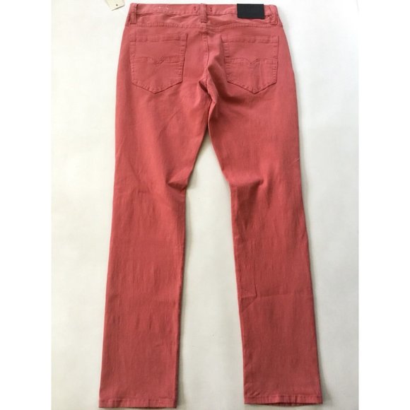 Guess Men's Halsted Slim Tapered Destroy Jeans Coral Soft Stretch Denim Size 31 - Picture 7 of 12